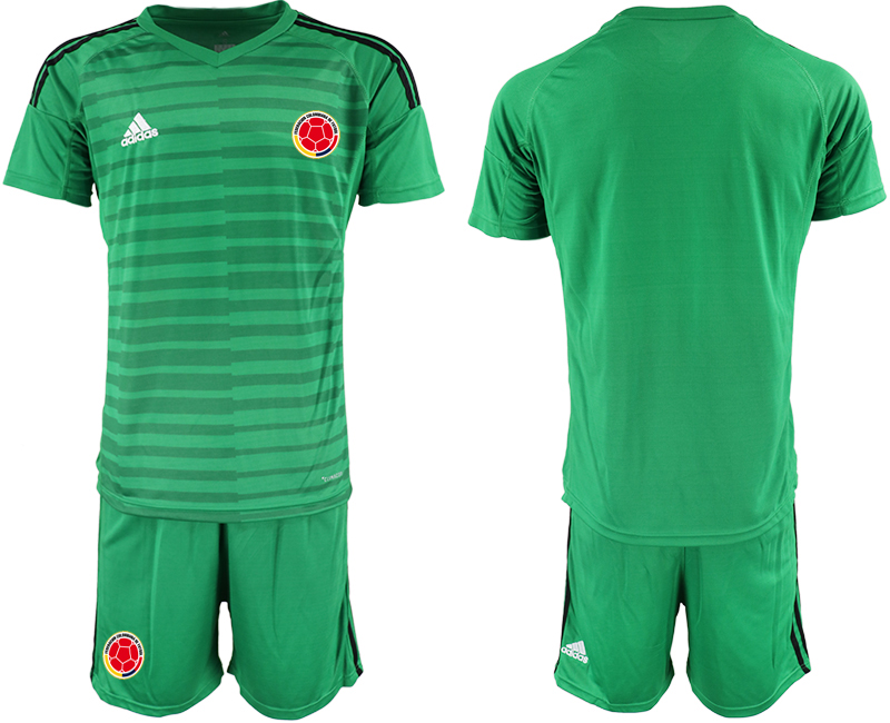 Men 2020-2021 Season National team Colombia goalkeeper green Soccer Jersey->colombia jersey->Soccer Country Jersey